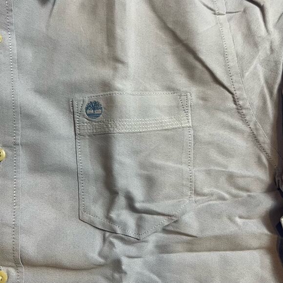 Timberland Shirt Mens Large Light Blue Earth Keeper Button Work - Picture 2 of 7
